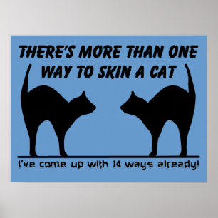 Affiche drôle de signe d'impression de chat de pea