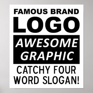 Affiche drôle de slogan de logo