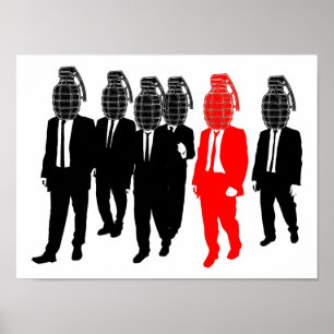 Affiche drôle de tête de grenade