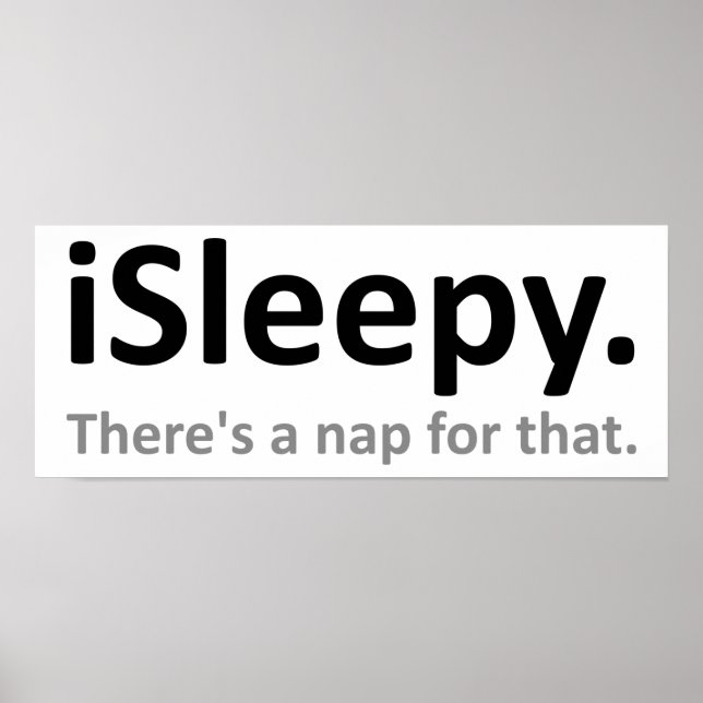 Affiche drôle iSleepy (Devant)