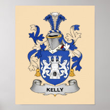 Affiche du blason de la famille Kelly