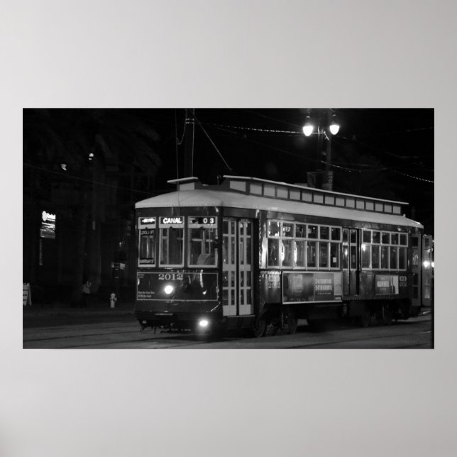 Affiche du chariot de Canal Street (B&W) (Devant)