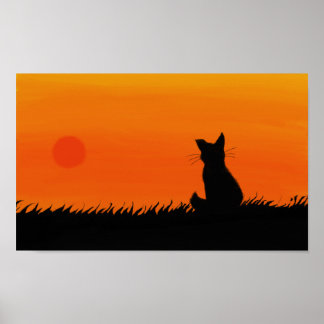 Affiche du chat Sunset