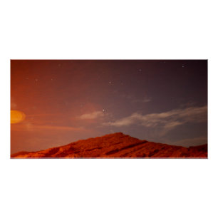 Affiche du ciel nocturne de Mountain Under the Pin