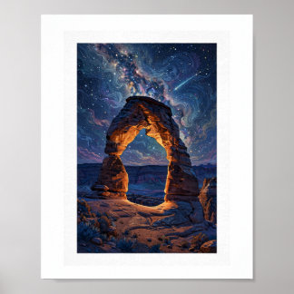 Affiche du ciel nocturne du désert sur Delicate Ar