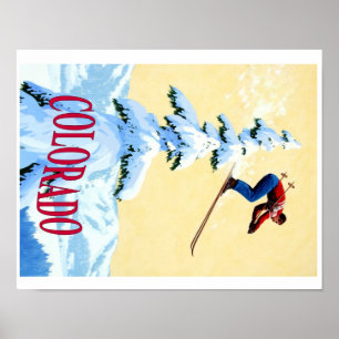 AFFICHE DU COLORADO DE SKI