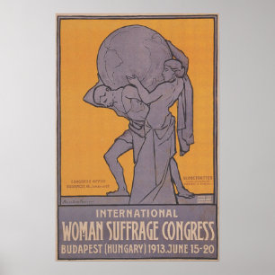 Affiche du Congrès du suffrage féminin 1913