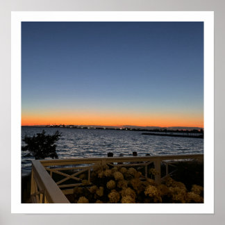 Affiche du coucher de soleil sur la baie de Chesap