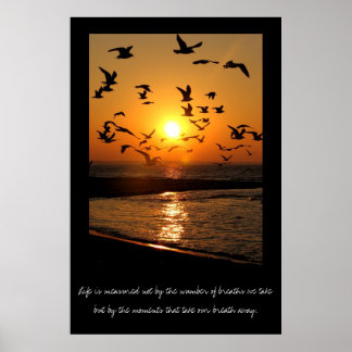 Affiche du coucher du soleil