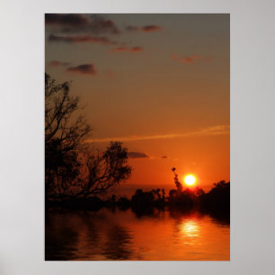 affiche du coucher du soleil