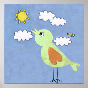 affiche du coucher du soleil