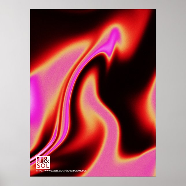 affiche du dégradé du coucher de soleil chaud (Devant)