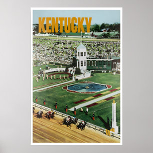 Affiche du Derby du Kentucky Art de voyage Équitat