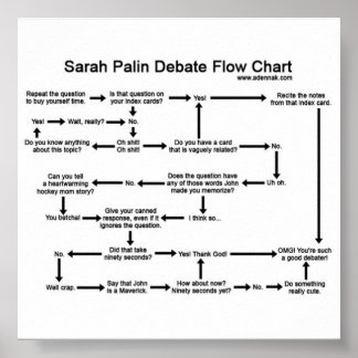 Affiche du diagramme de flux du débat Sarah Palin