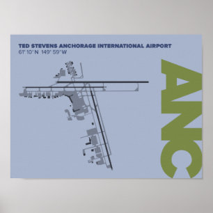 Affiche du diagramme de l'aéroport d'Anchorage (AN