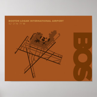 Affiche du diagramme de l'aéroport de Boston (BOS)