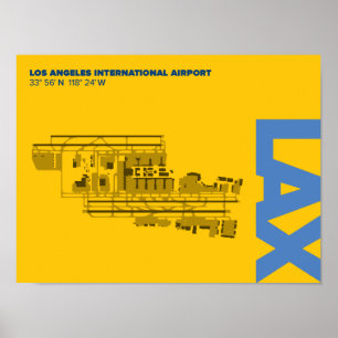 Affiche du diagramme de l'aéroport de Los Angeles 