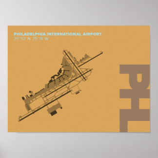 Affiche du diagramme de l'aéroport de Philadelphie