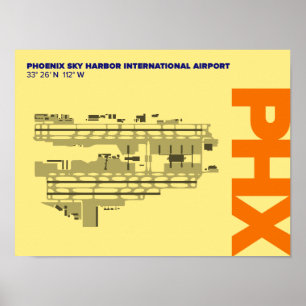 Affiche du diagramme de l'aéroport de Phoenix (PHX