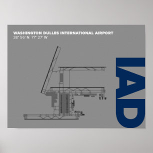 Affiche du diagramme de l'aéroport de Washington D