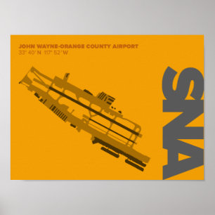 Affiche du diagramme de l'aéroport du comté d'Oran