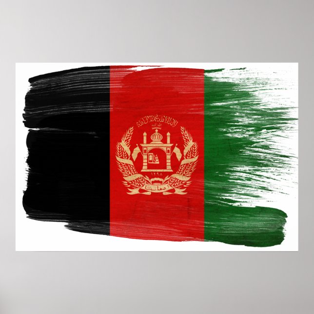 Affiche du drapeau afghan (Devant)