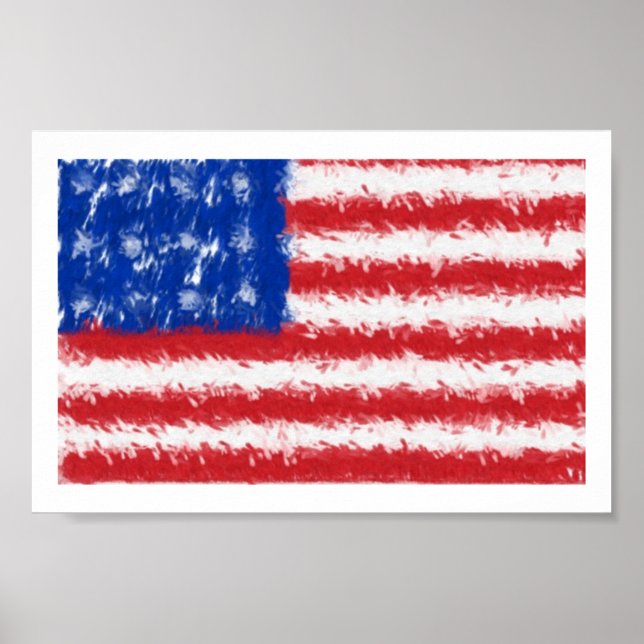 affiche du drapeau américain (Devant)