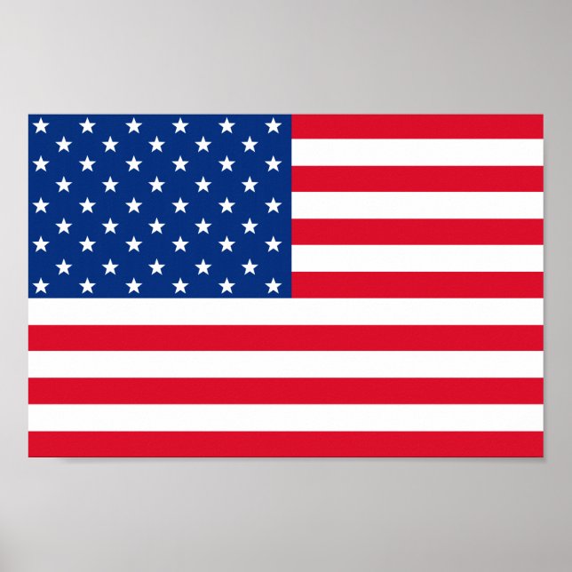 Affiche du drapeau américain (Devant)