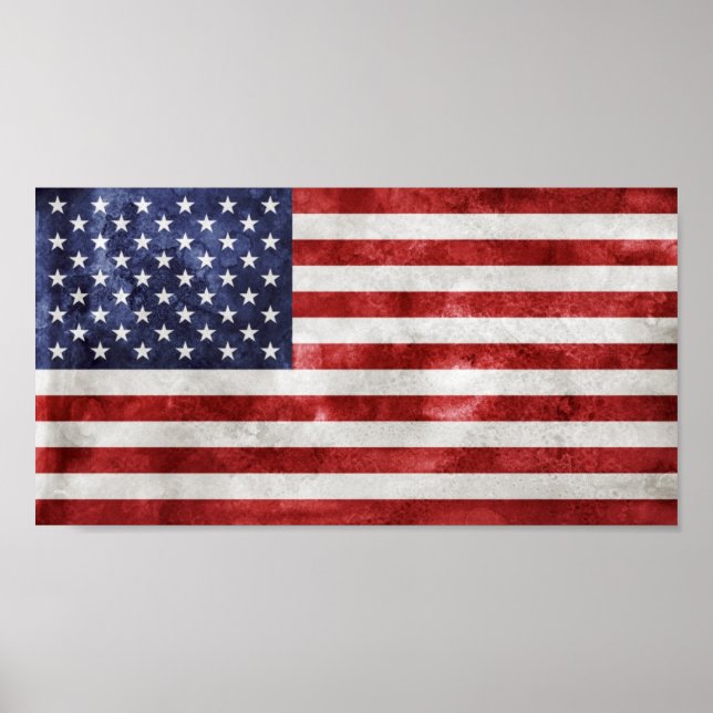 Affiche du drapeau américain (Devant)