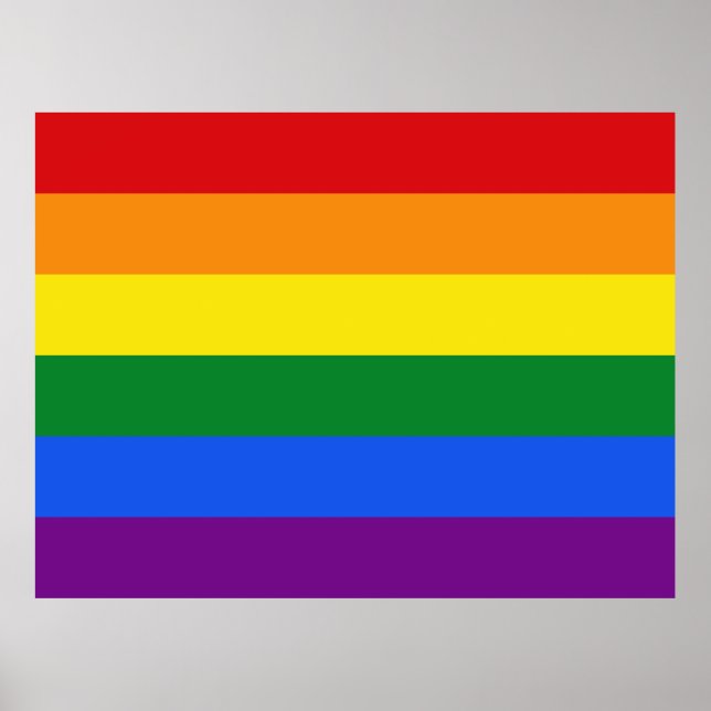 Affiche du drapeau arc-en-ciel (Devant)