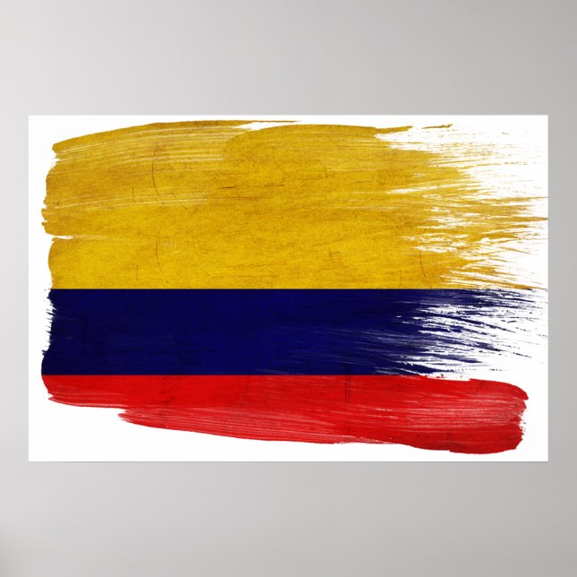 Affiche du drapeau colombien (Devant)