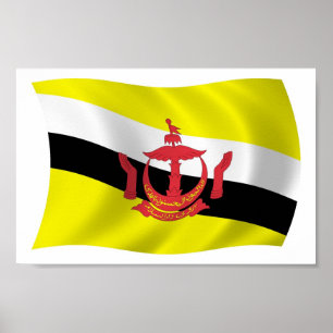 Affiche du drapeau de Brunei