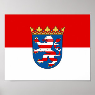 Affiche du drapeau de Hesse