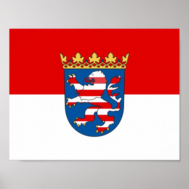 Affiche du drapeau de Hesse (Devant)