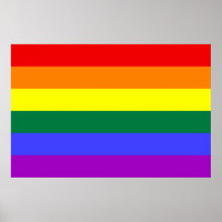 Affiche du drapeau de la Fierté arc-en-ciel