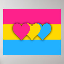 Affiche du drapeau de la Pansexualité
