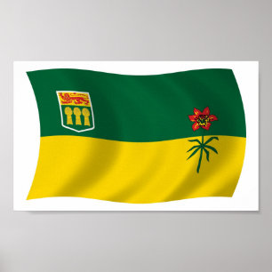 Affiche du drapeau de la Saskatchewan