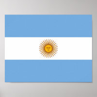 Affiche du drapeau de l'Argentine