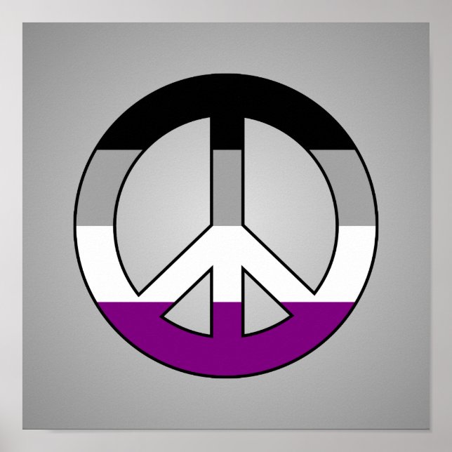 Affiche du drapeau de l'Asexualité (Devant)