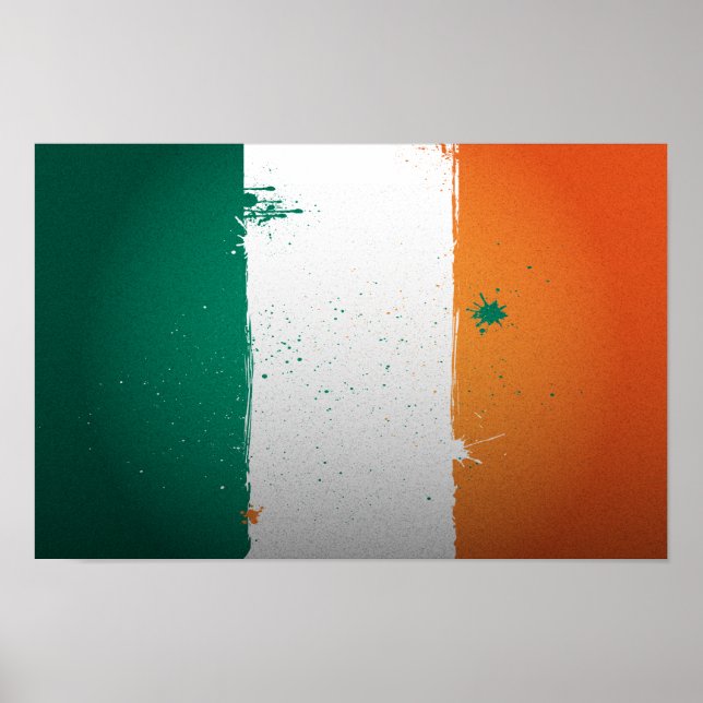 Affiche du drapeau de l'Irlande urbaine (Devant)