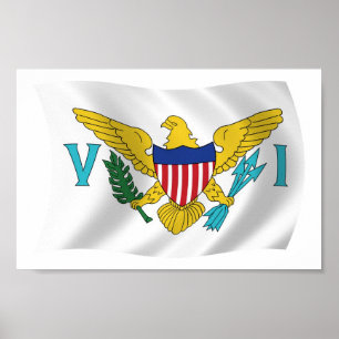 Affiche du drapeau des îles Vierges américaines Im
