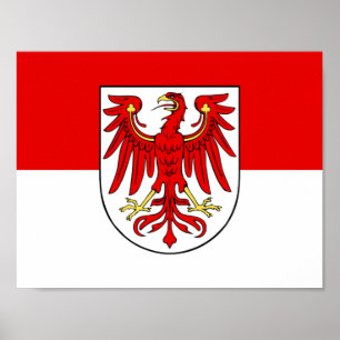Affiche du drapeau du Brandebourg