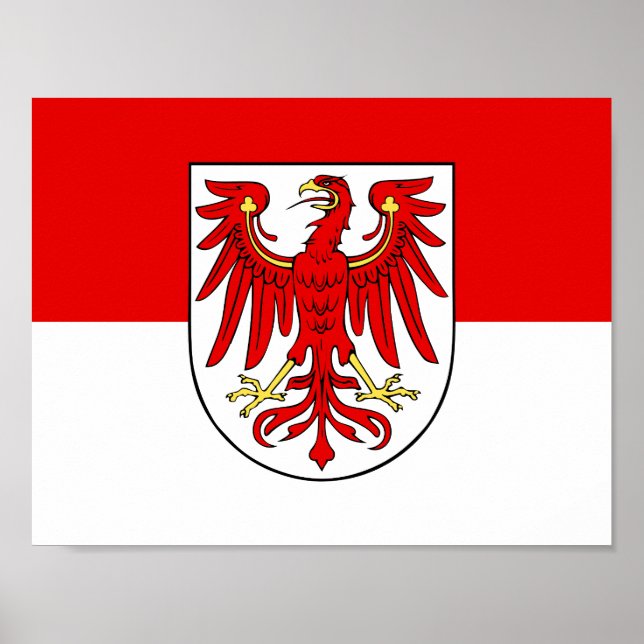 Affiche du drapeau du Brandebourg (Devant)