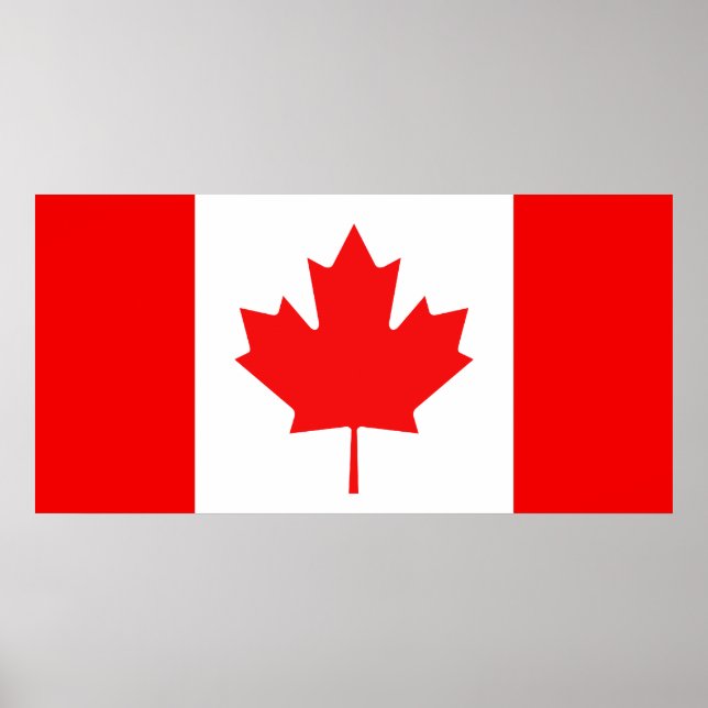 Affiche du drapeau du Canada (Devant)