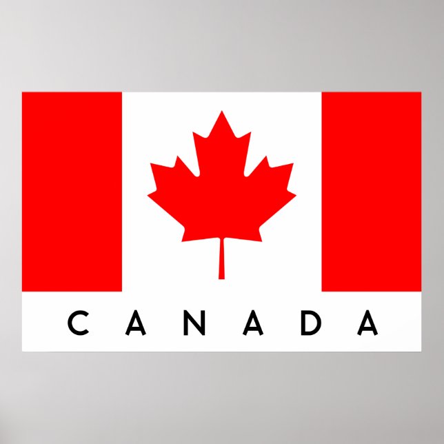 Affiche du drapeau du Canada Kanada (Devant)