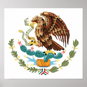 Affiche du drapeau du Mexique
