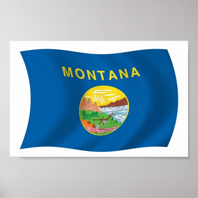 Affiche du drapeau du Montana Imprimer (Devant)