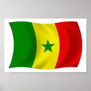 Affiche du drapeau du Sénégal