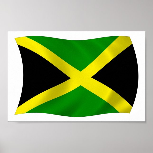 Affiche du drapeau jamaïcain (Devant)
