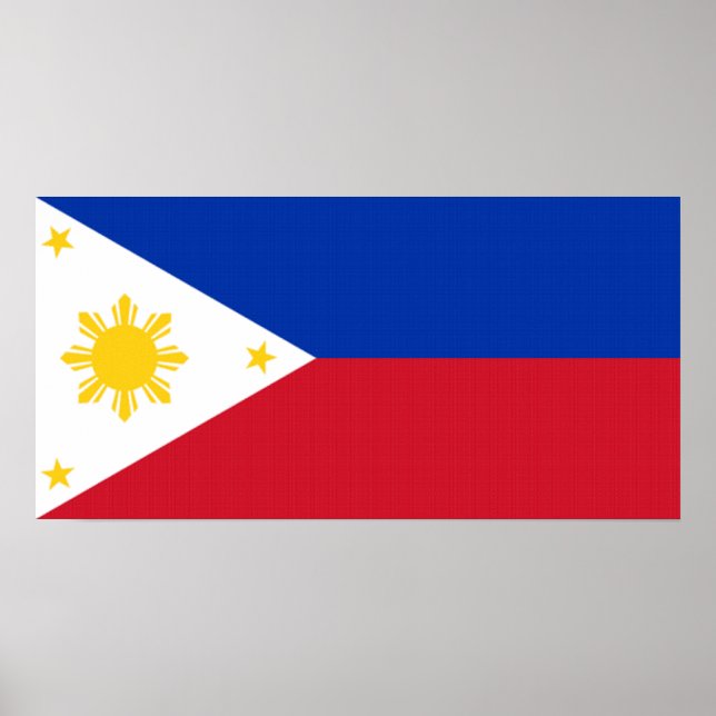 affiche du drapeau philippin (Devant)